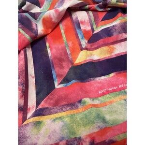 LUSH Cosmetics Scarf Bandana Knot Wrap Vibrant Colors Diagonal Print Zero Waste